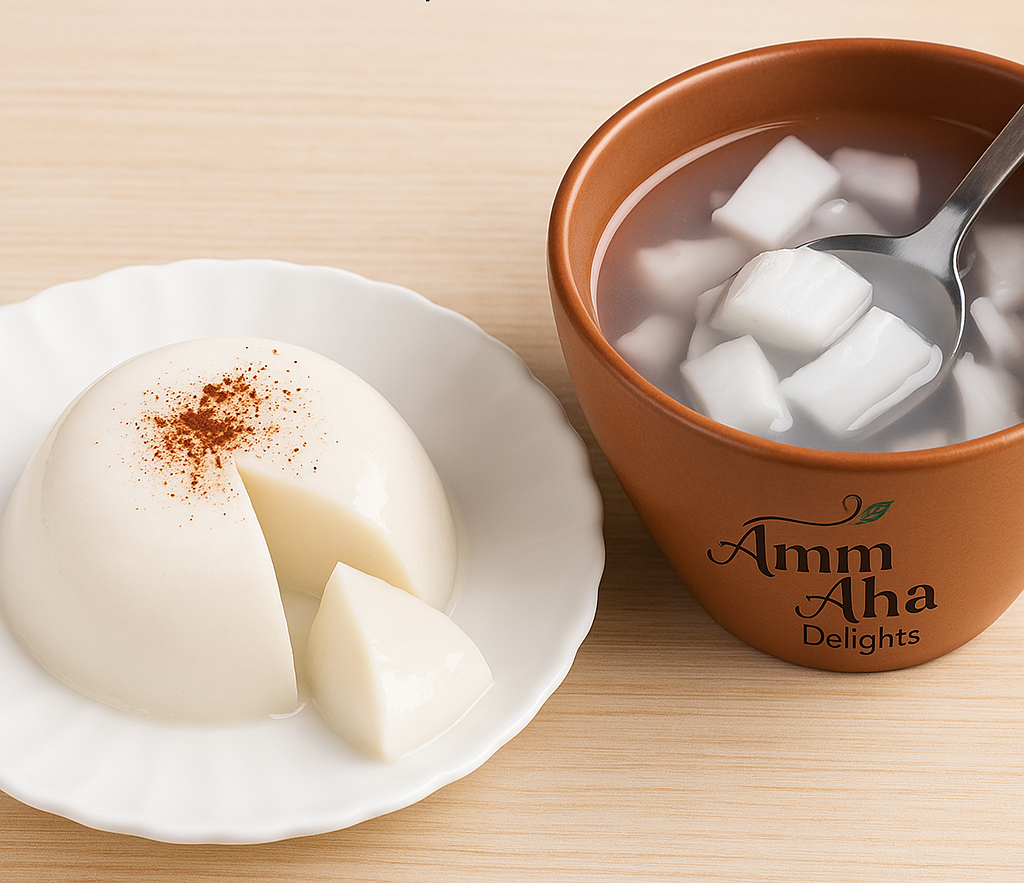 Traditional coconut sweet dessert on ceramic plate