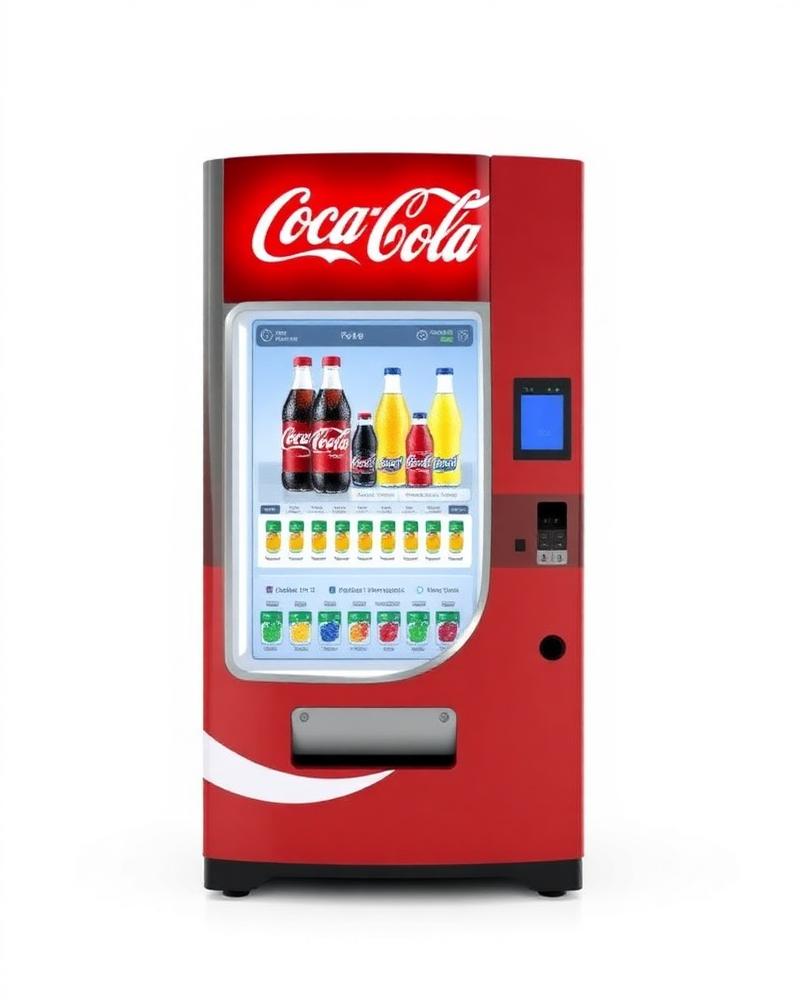 Modern Coca-Cola beverage vending machine